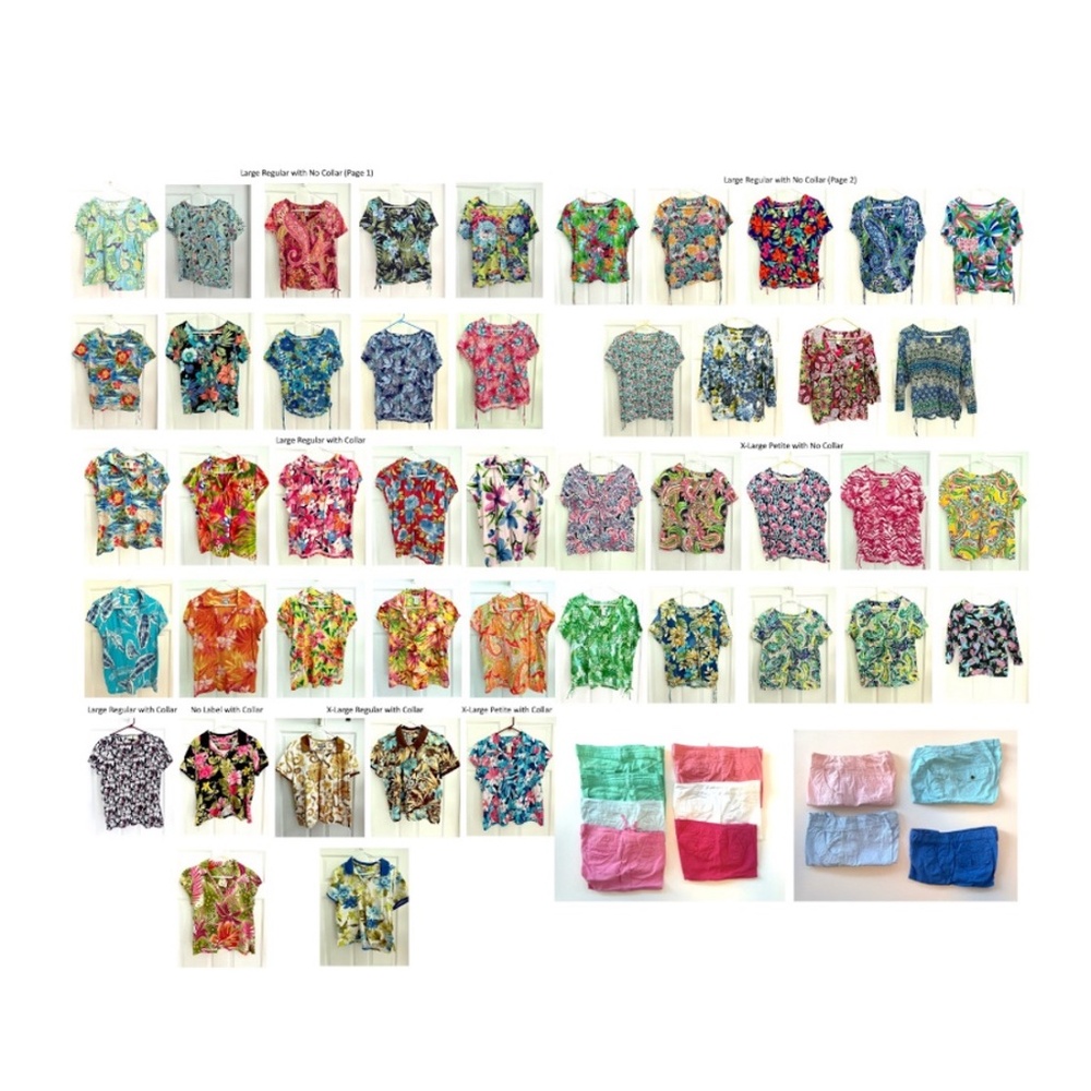 Women's Caribbean Joe Tops & Shorts - Lot of 57 Items (46 Tops & 11 Shorts)